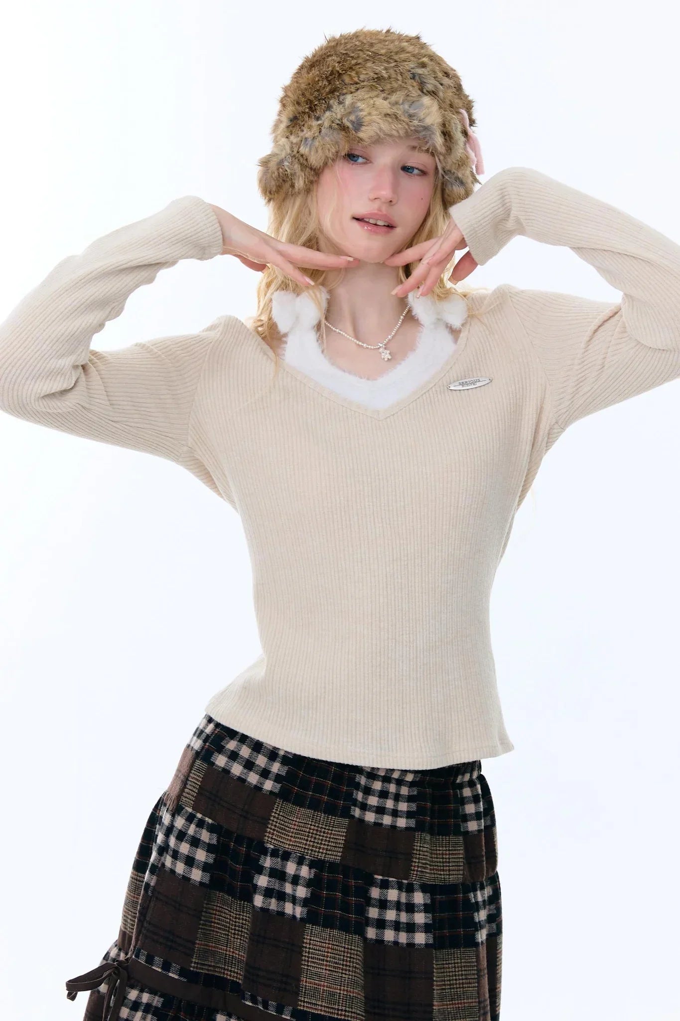 Bow Halter Knitted Top