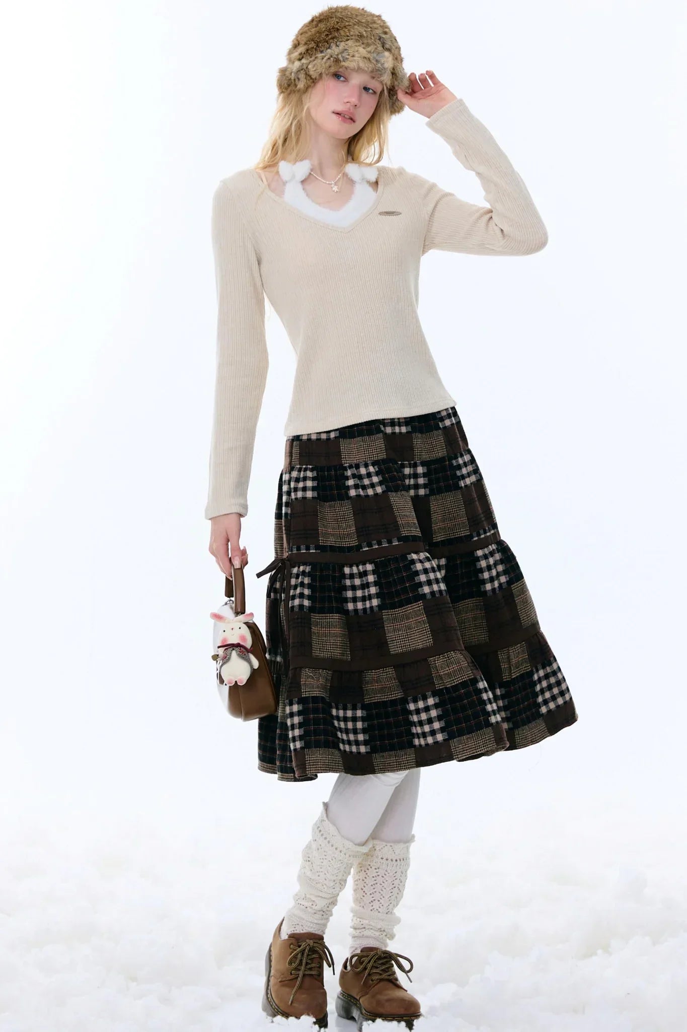 Bow Halter Knitted Top