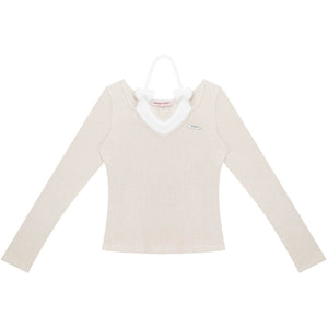 Bow Halter Knitted Top