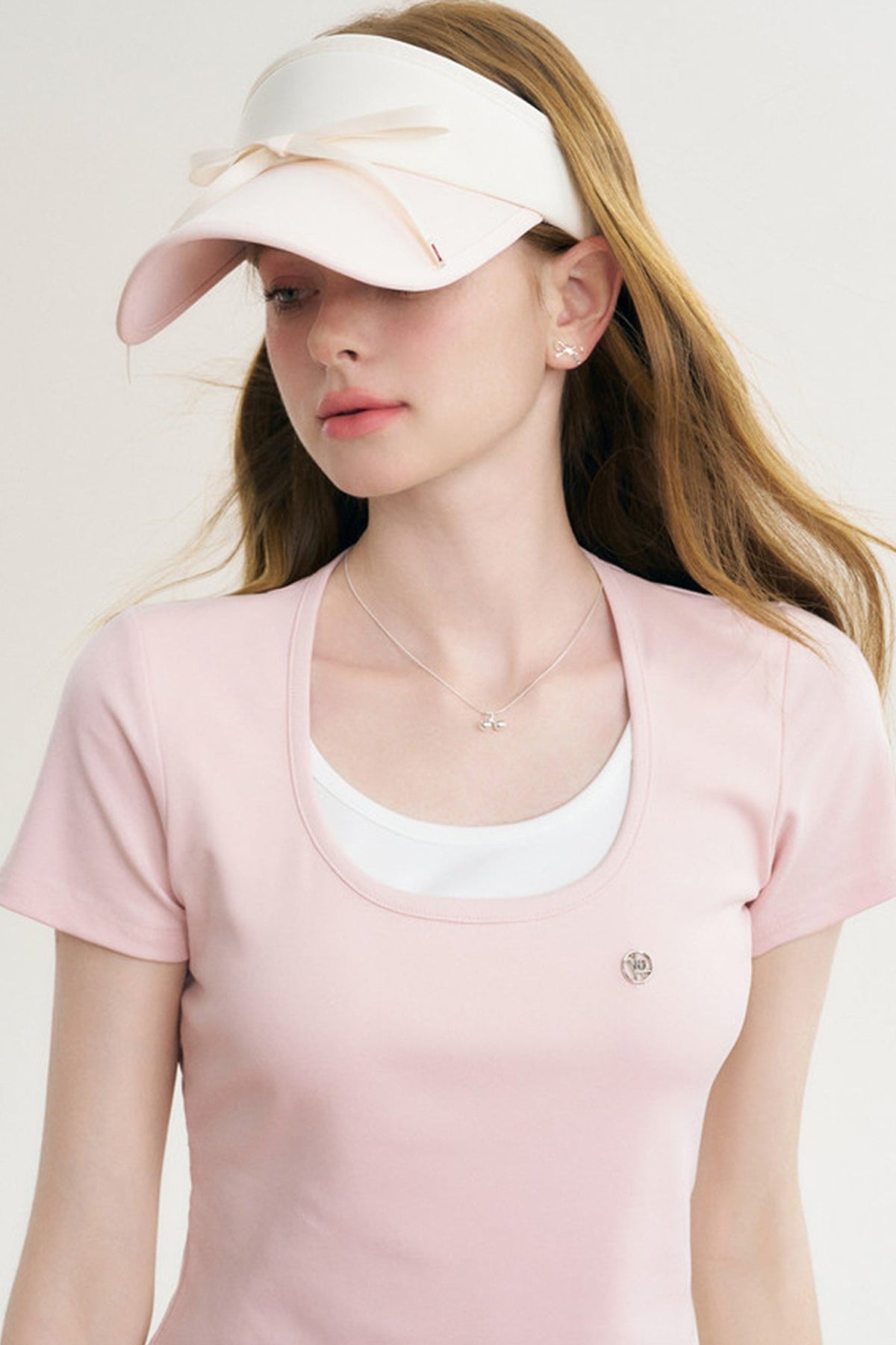 Bow-Knot Contrasting Visor Hat