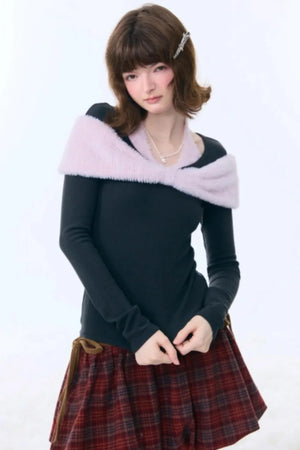 Bow-Knot Knitted Halter Top