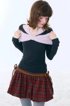 Bow-Knot Knitted Halter Top