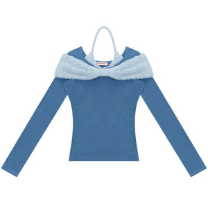 Bow-Knot Knitted Halter Top