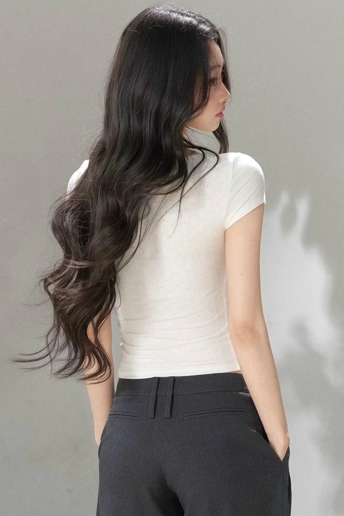 Bow Lace Cutout Short-Sleeve T-Shirt