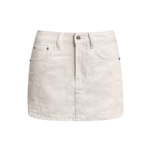 Bow Patch Denim Halter Skirt