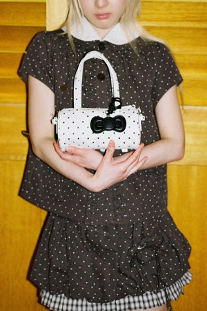 Bow Polka Dot Bucket Bag