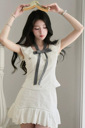 Bow Ruffle Skirt Set-Up