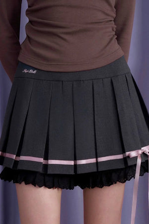 Bow Sailor Collar Short Skirt Set-Up