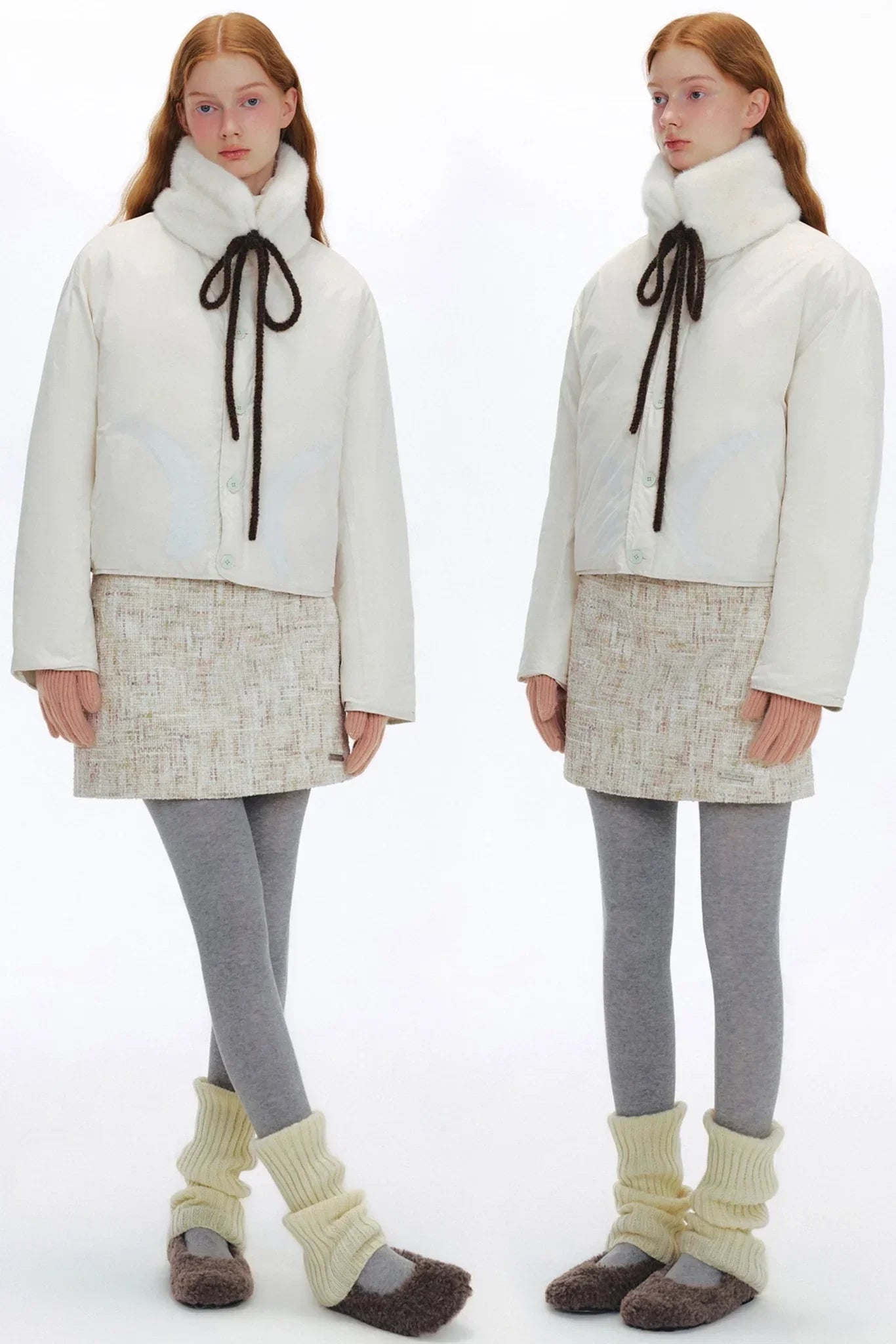Bow Streamer Reversible Down Jacket