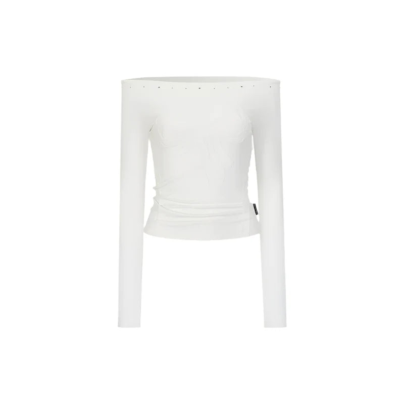 Bow Studded Shoulder Top