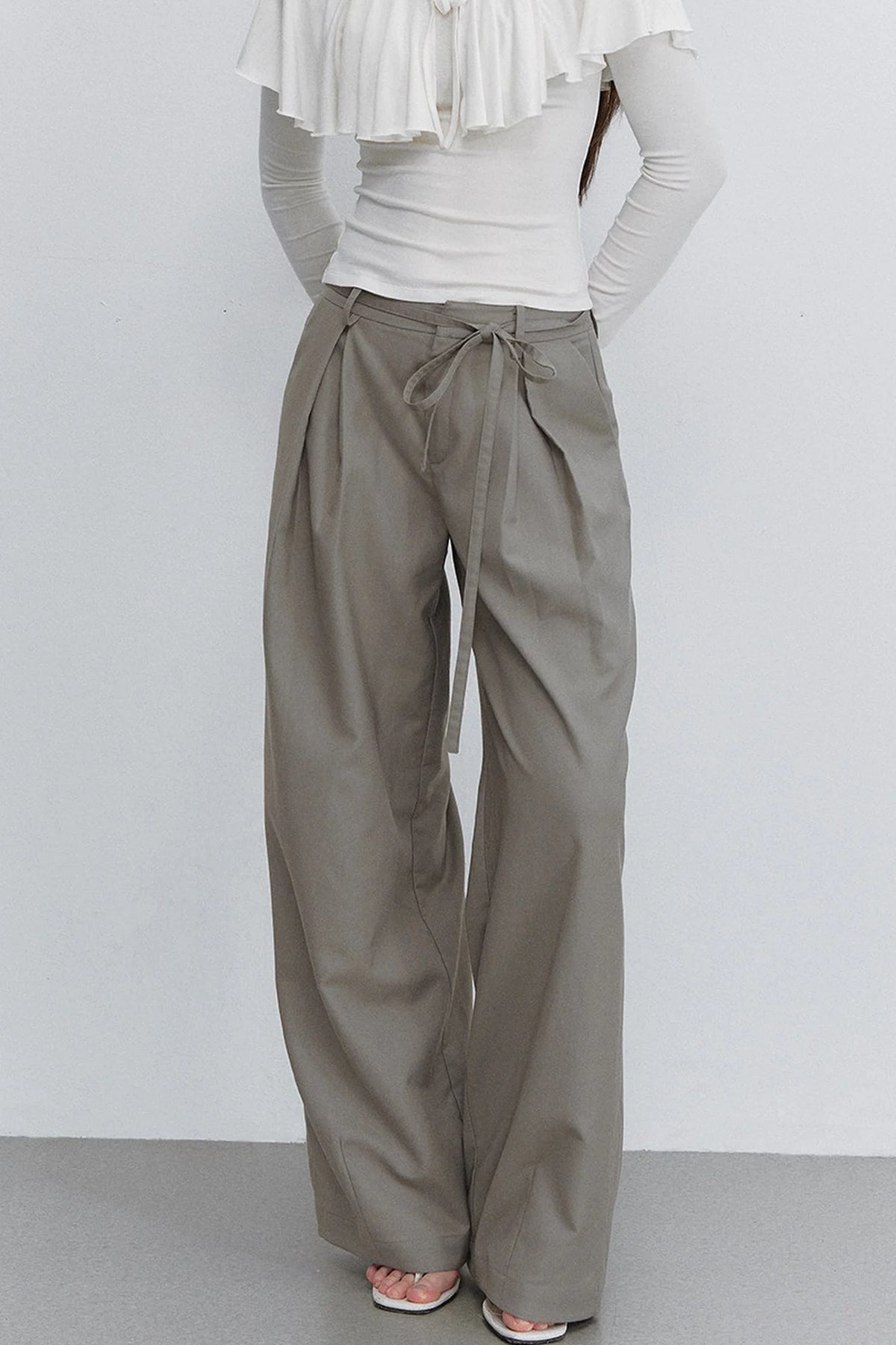 Bow Tie Draped Trousers