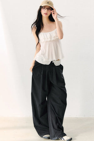 Bow Tie Sheer Cardigan And Camisole Set-Up