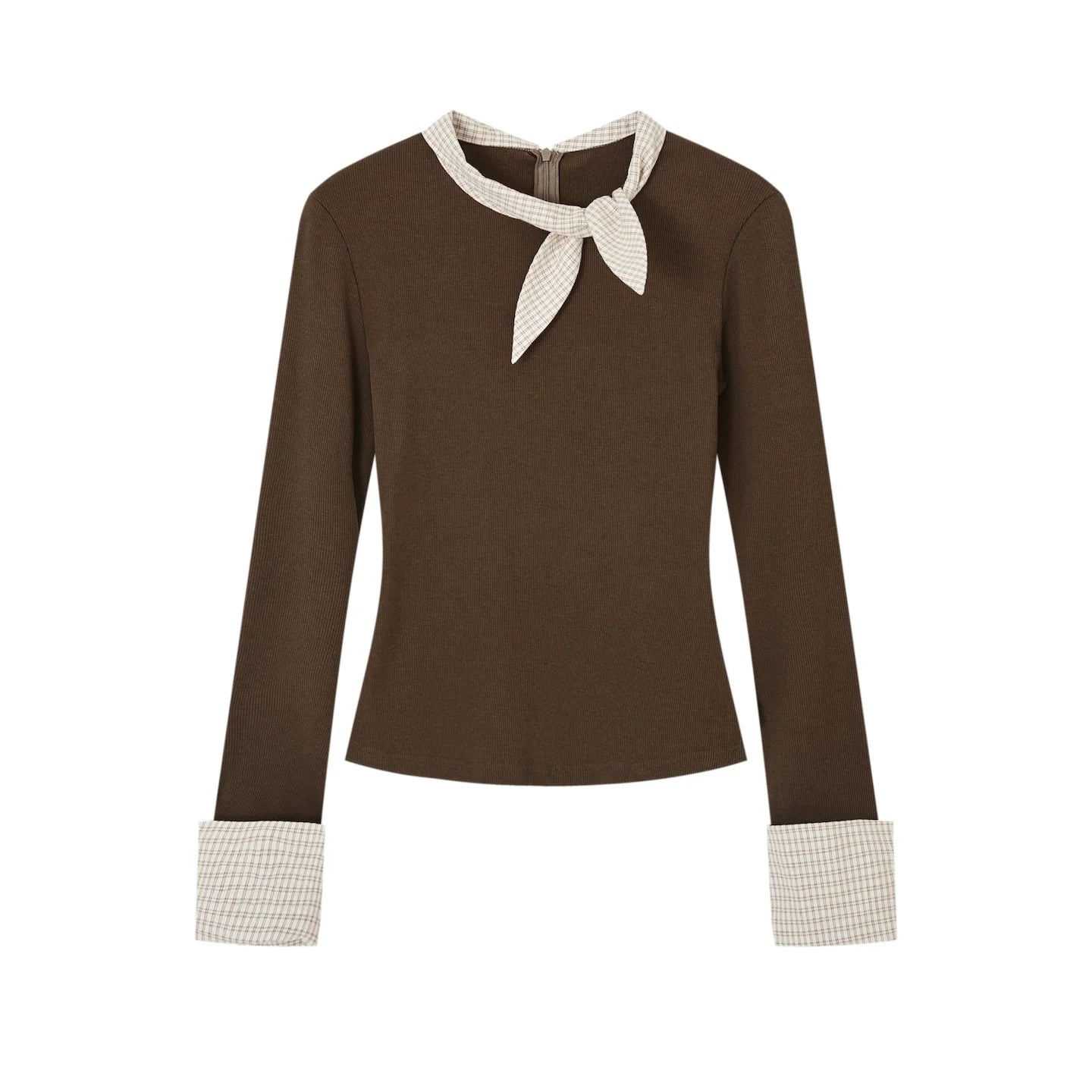 Bow Tie Slim Knit Top