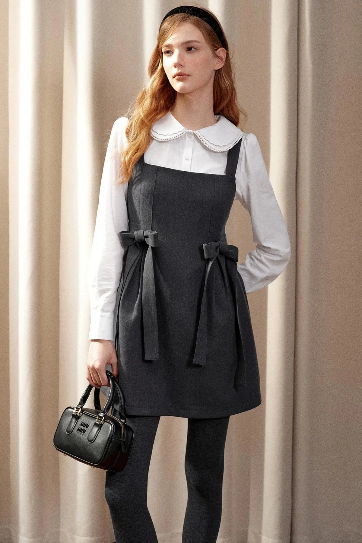 Bow Webbing Design Slip Dress