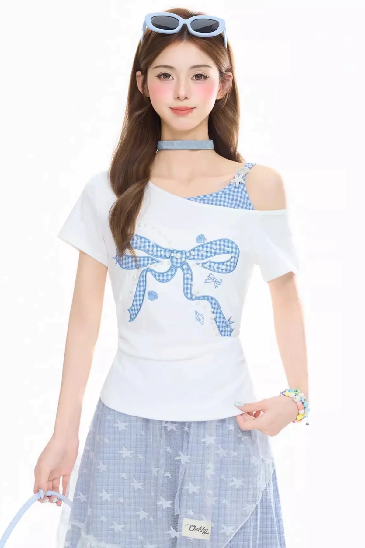 Bowknot One-Shoulder Top