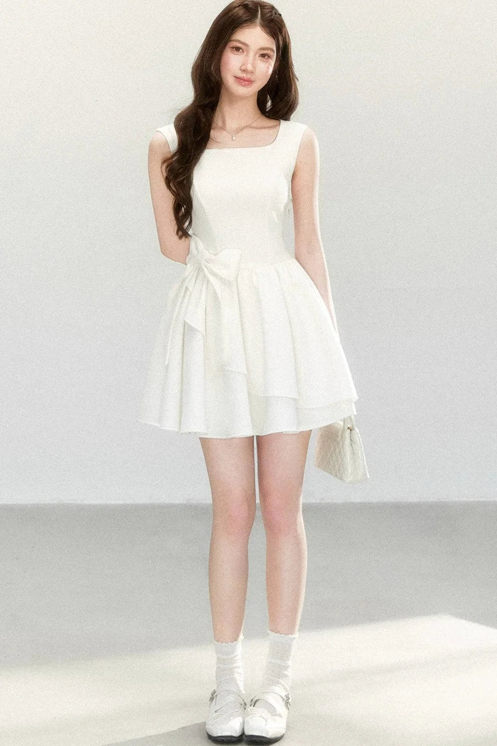 Bowknot Suspender Dress