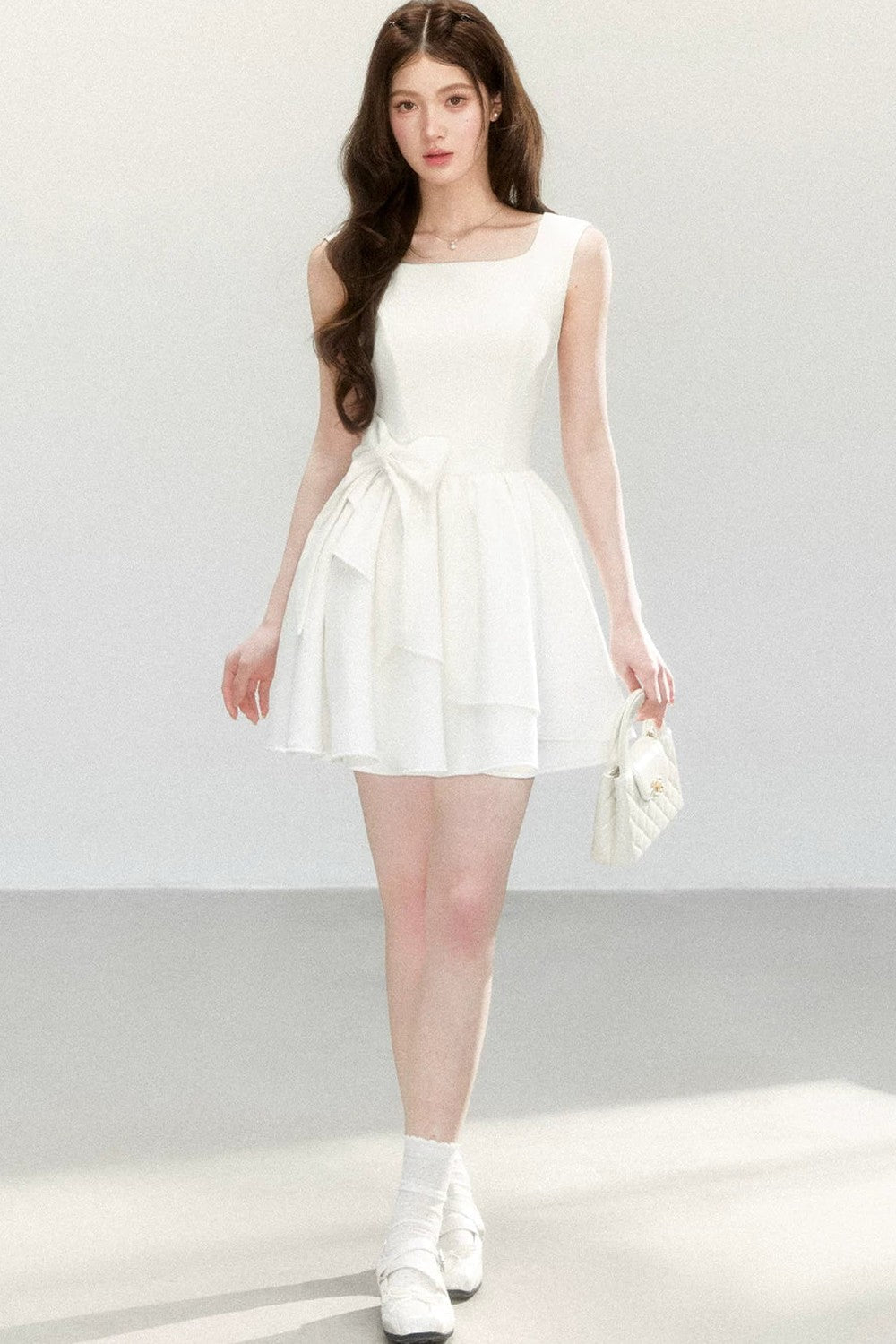 Bowknot Suspender Dress
