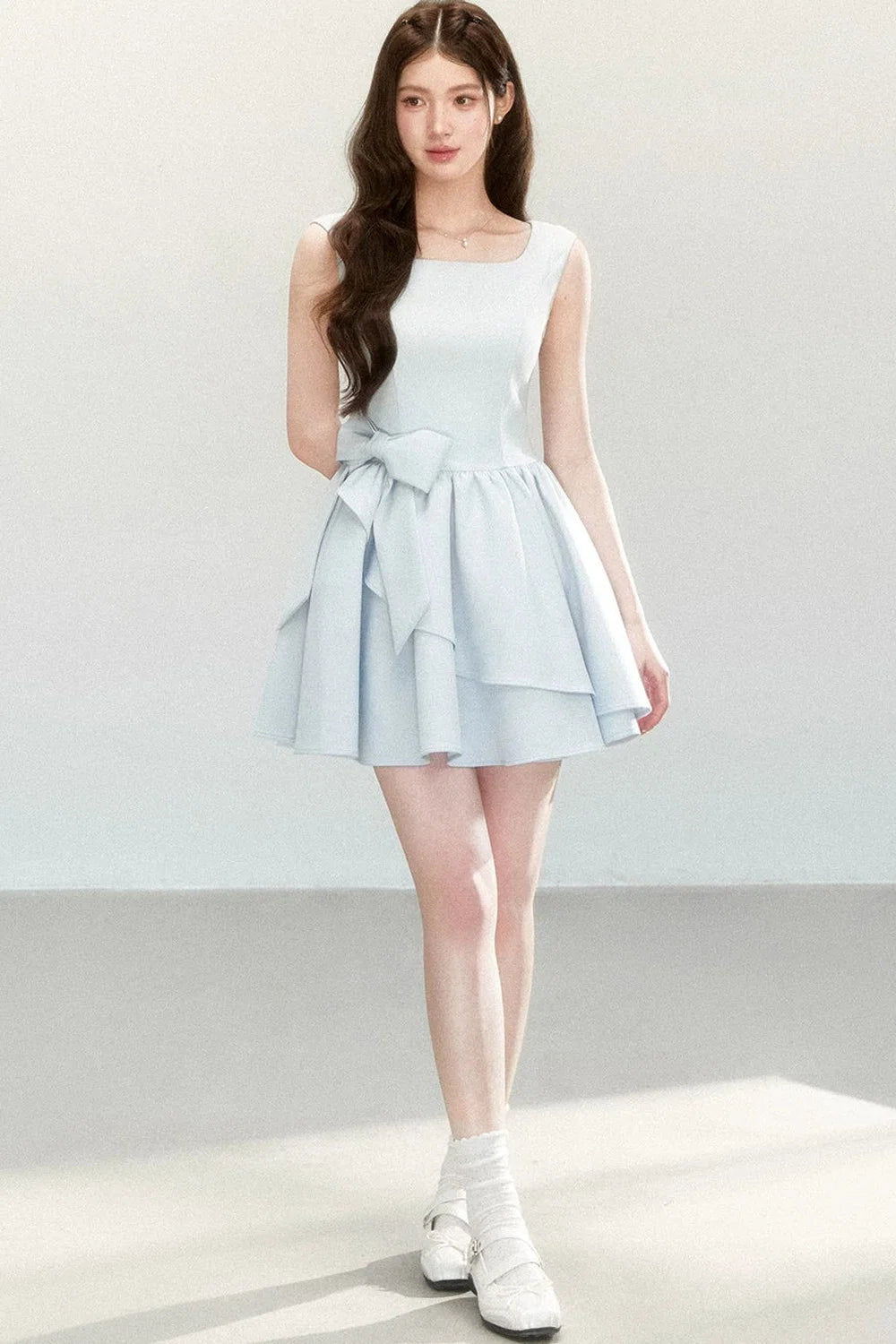 Bowknot Suspender Dress
