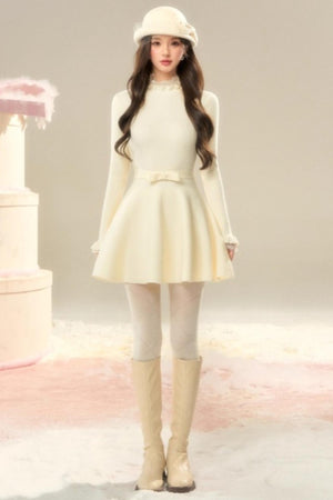 Bowknot Wool Hepburn Hat