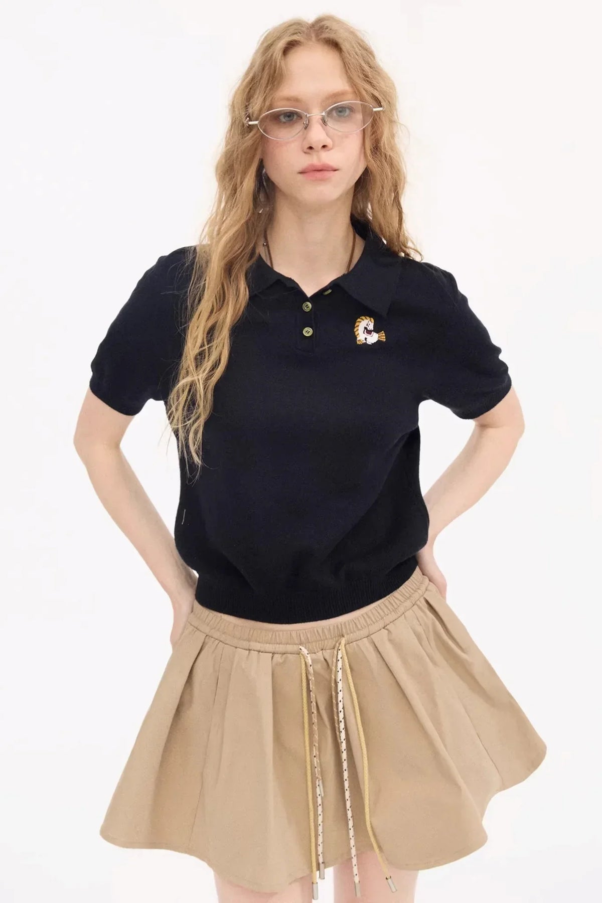 Braided Pony Knit T-Shirt Set-Up