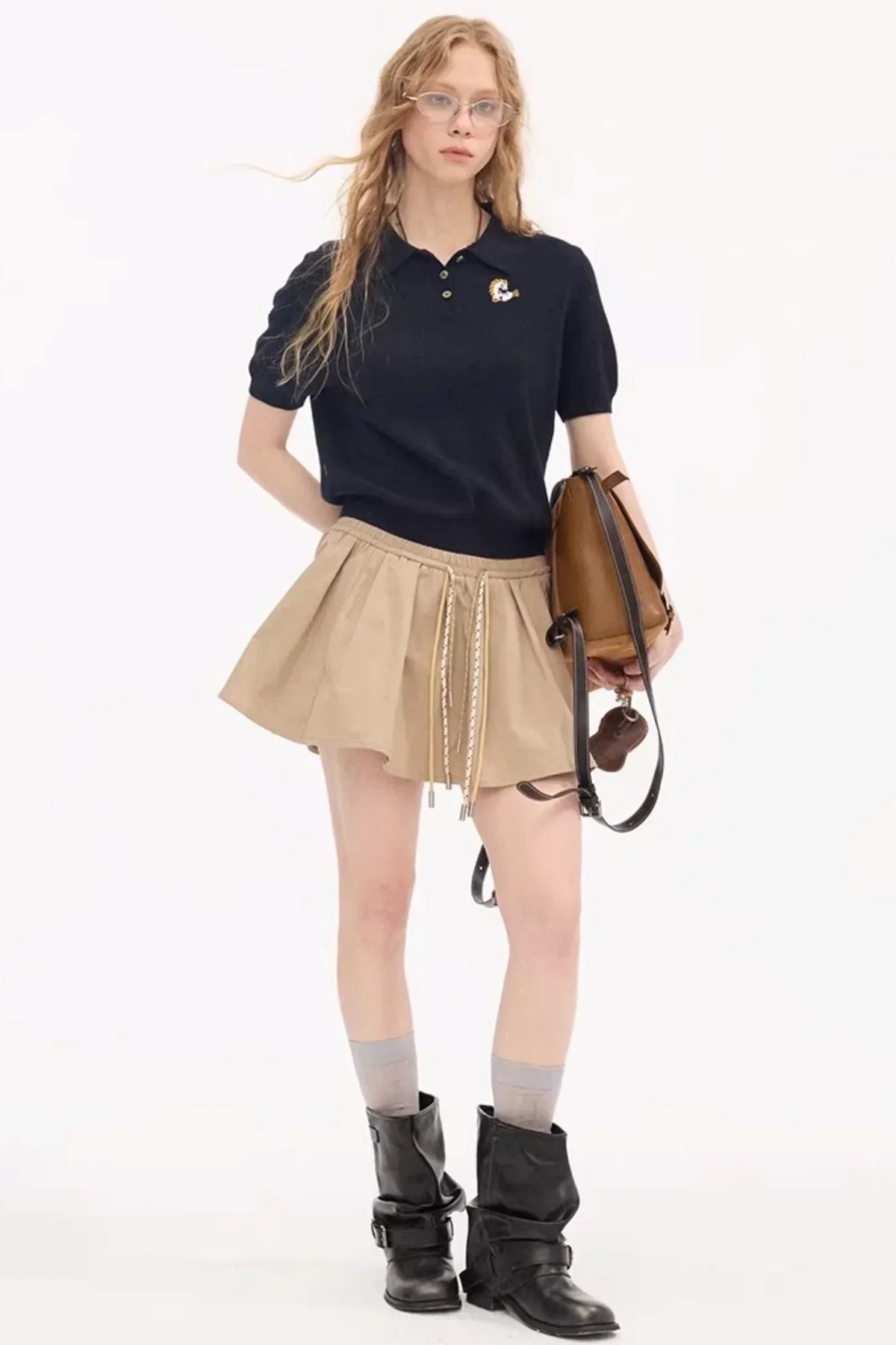Braided Pony Knit T-Shirt Set-Up