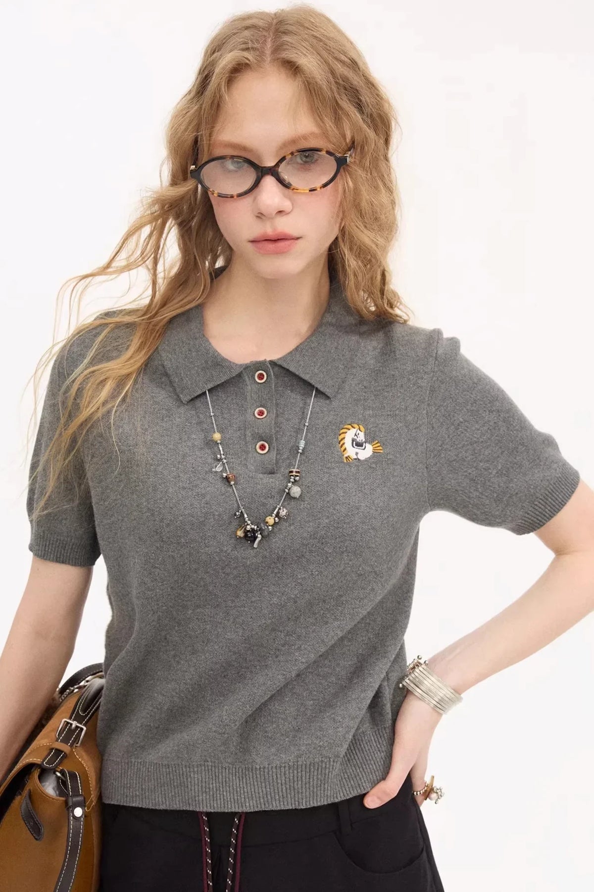 Braided Pony Knit T-Shirt Set-Up