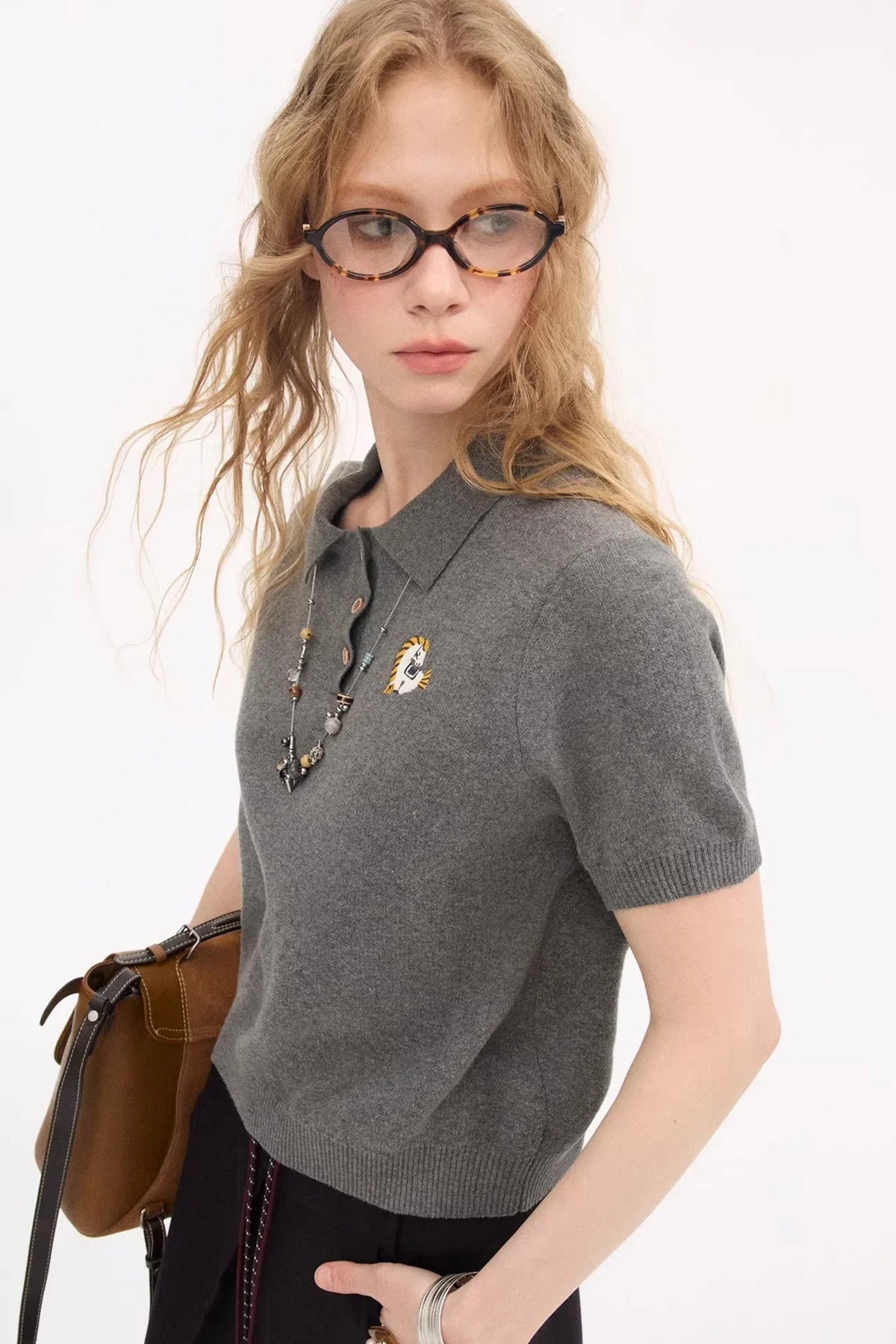 Braided Pony Knit T-Shirt Set-Up