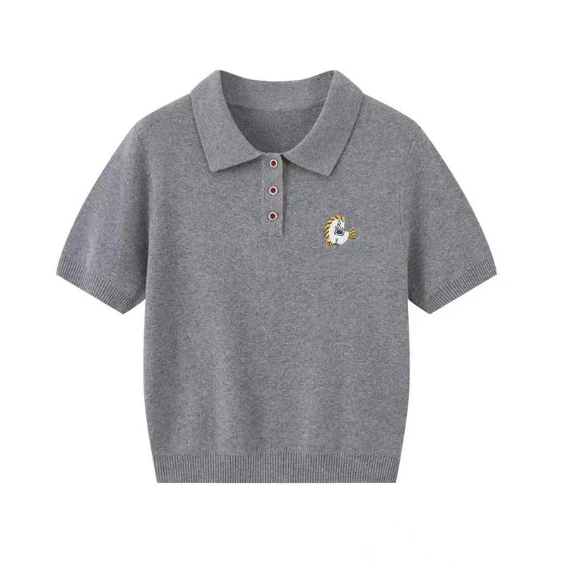 Braided Pony Knit T-Shirt Set-Up