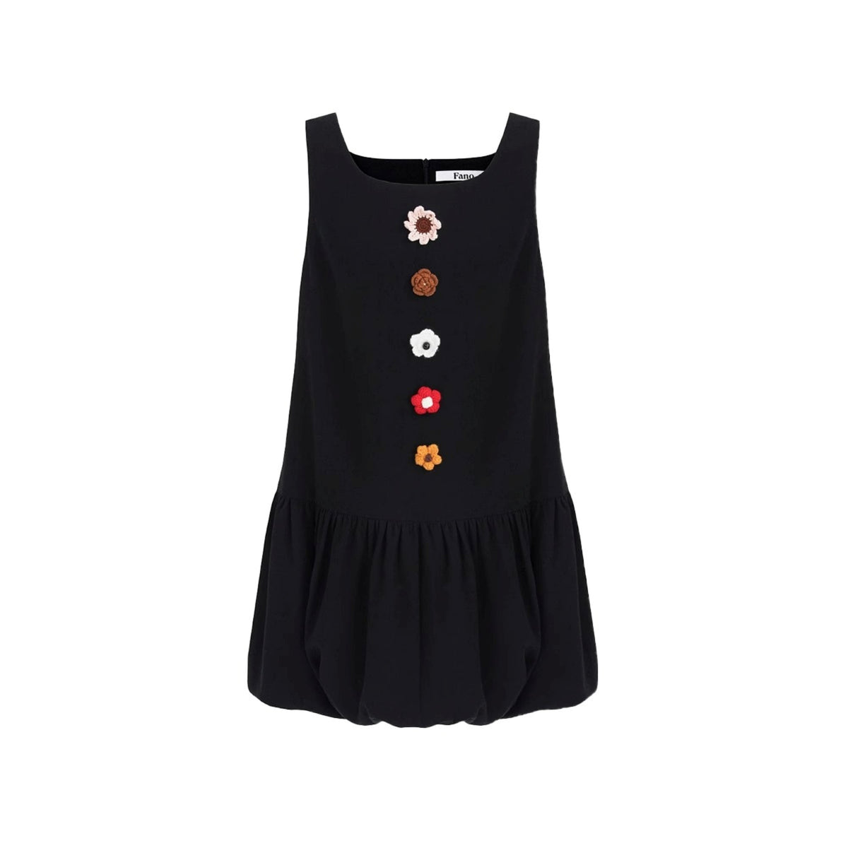 Breathable Linen Crochet Flower Dress