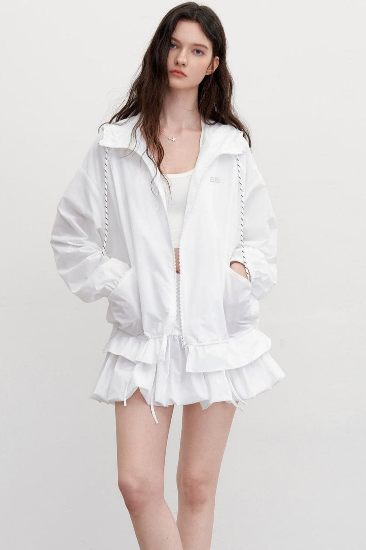Breeze Bow Skirt With Jacket Set-Up