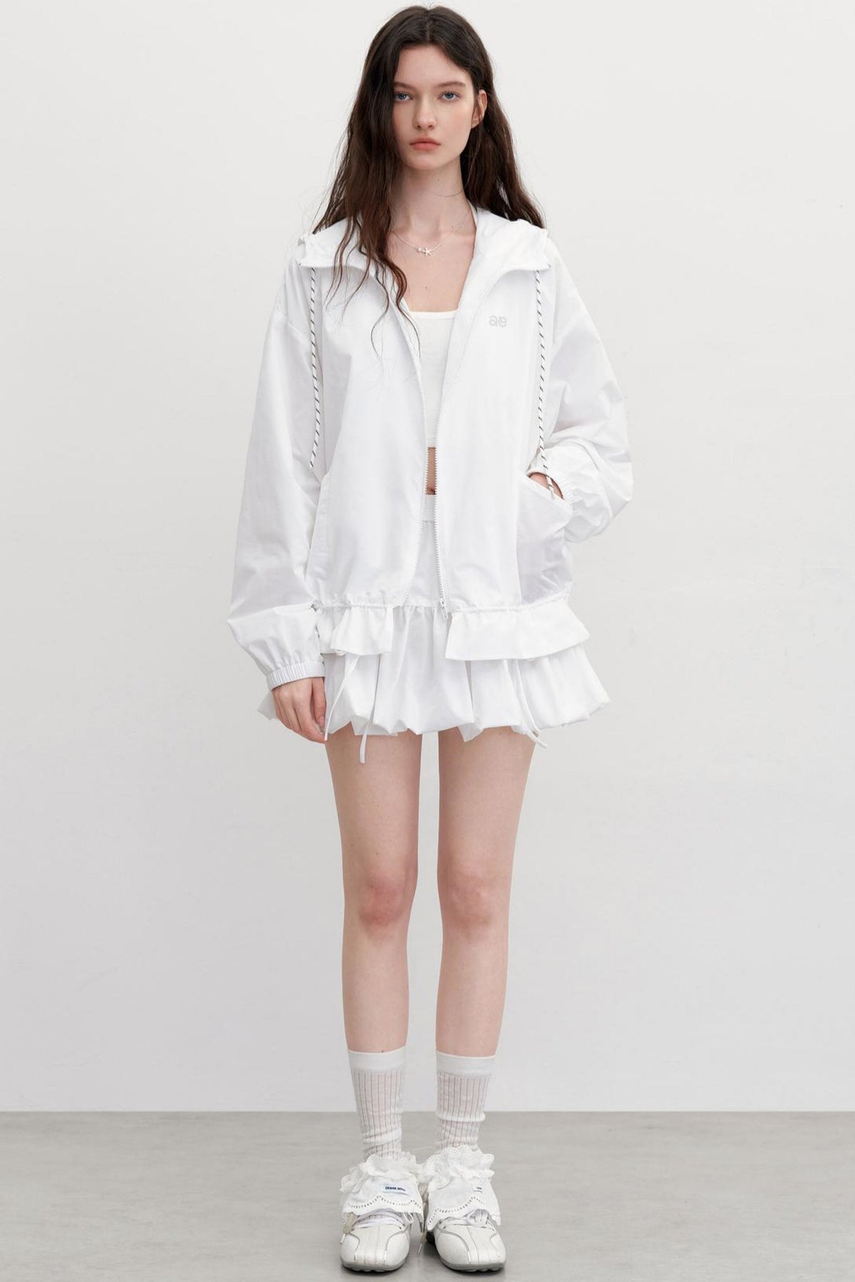 Breeze Bow Skirt With Jacket Set-Up