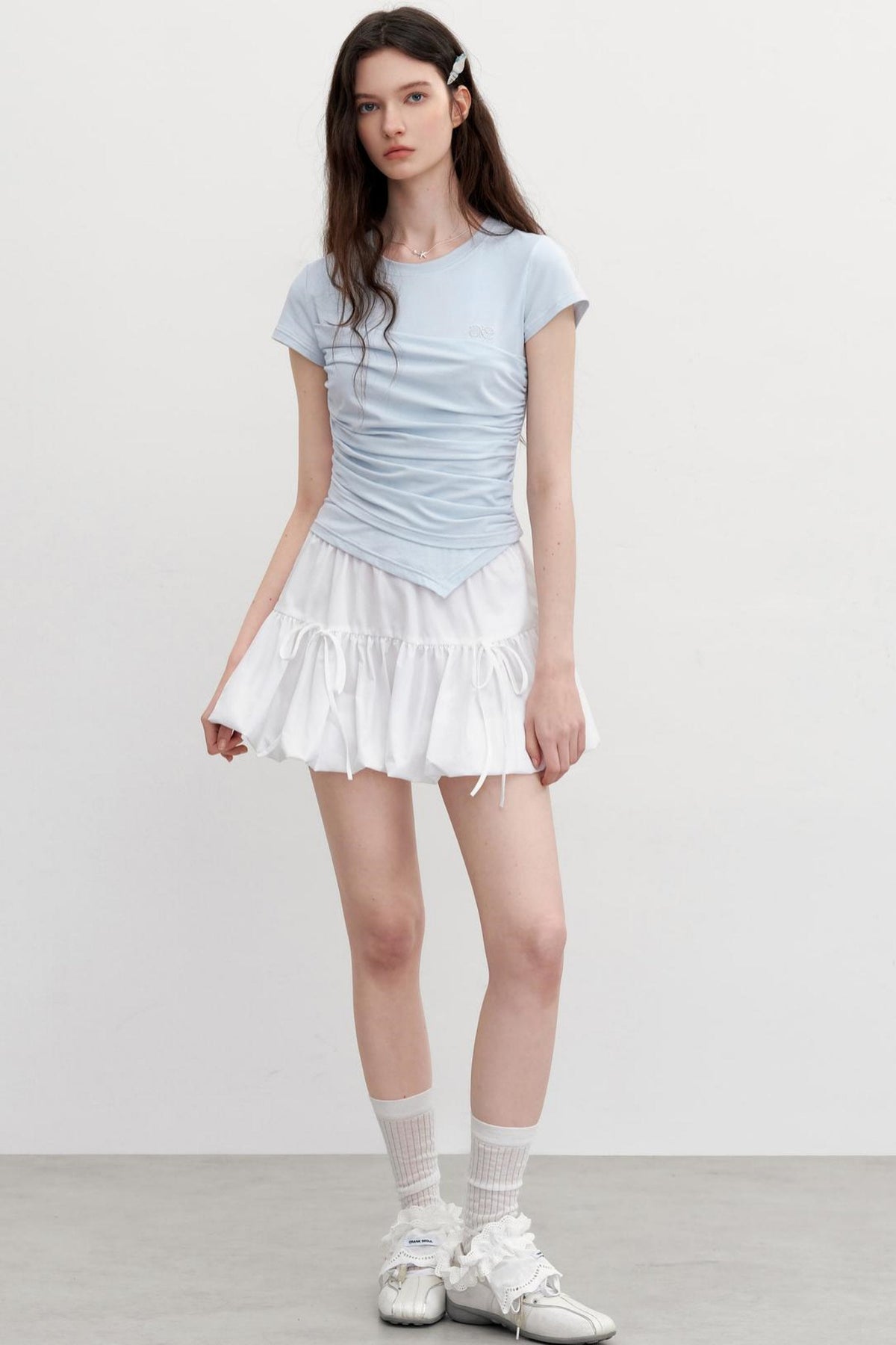 Breeze Bow Skirt With Jacket Set-Up