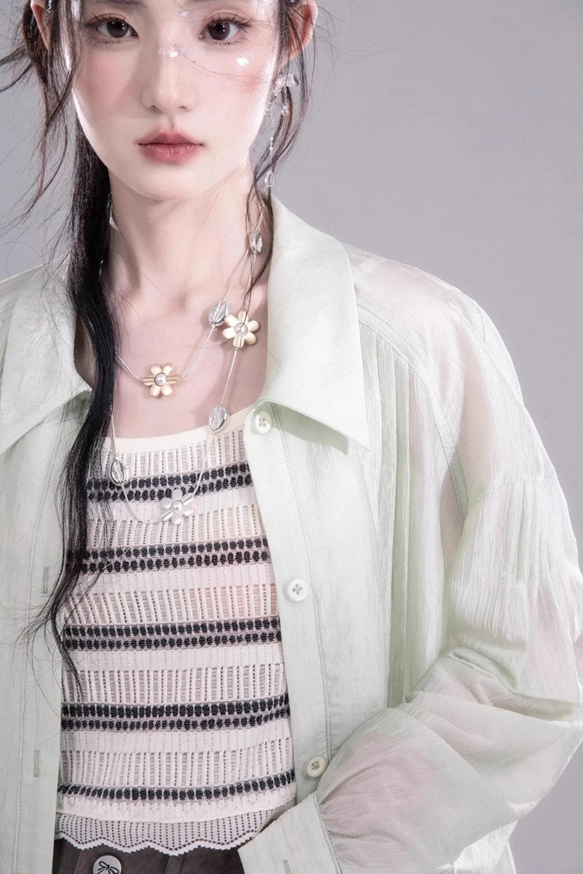 Breezy Glossy Tunic Shirt