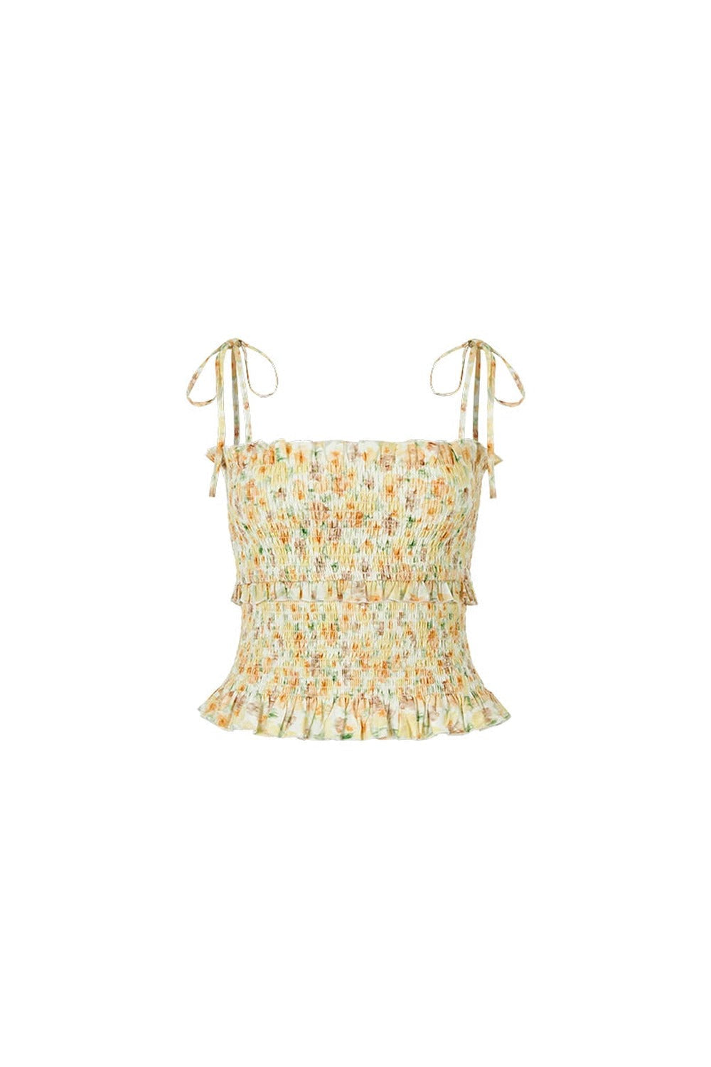 Bright Pleated Lace Camisole