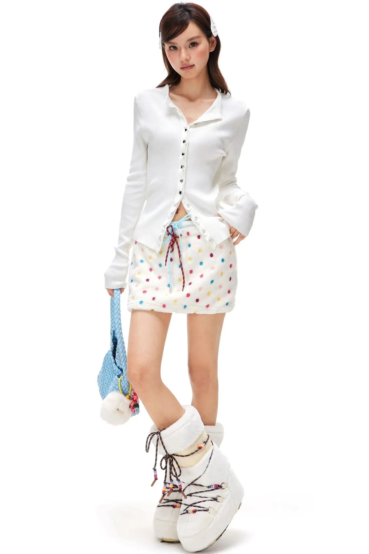Bright Silver Heart Cardigan