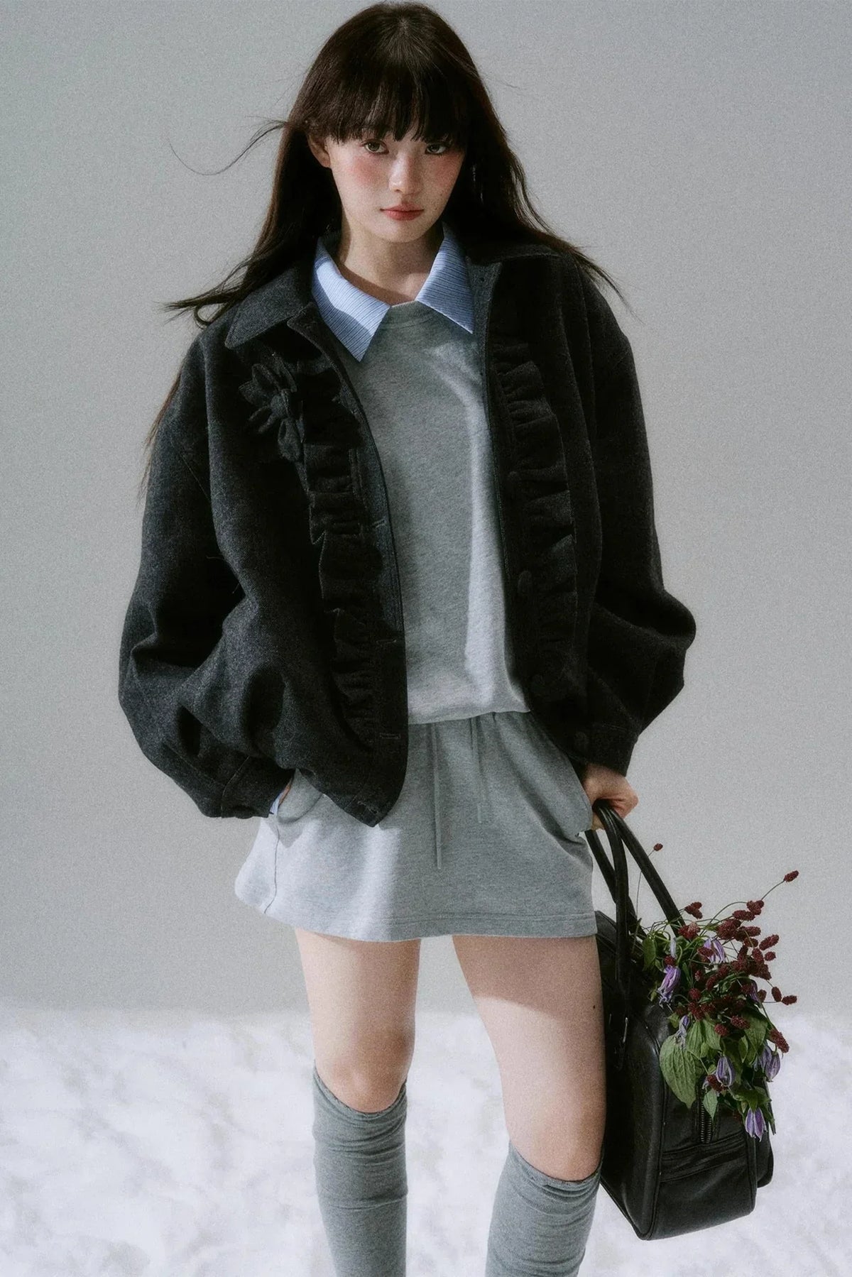 Brilliant Season Sweatshirt Skirt Set-Up