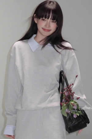 Brilliant Season Sweatshirt Skirt Set-Up