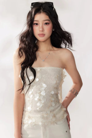Broken Light Strapless Top