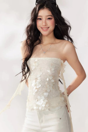 Broken Light Strapless Top