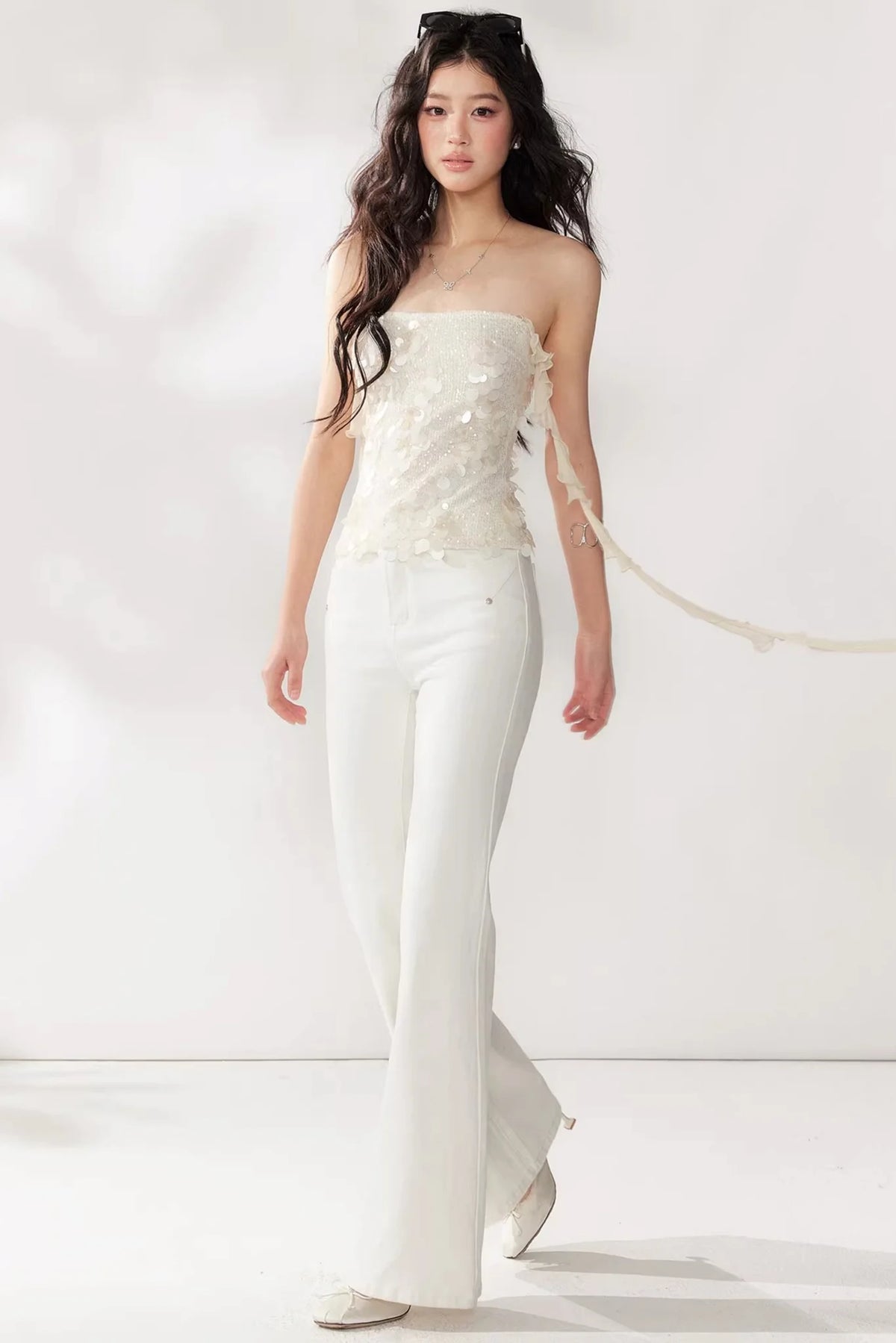 Broken Light Strapless Top