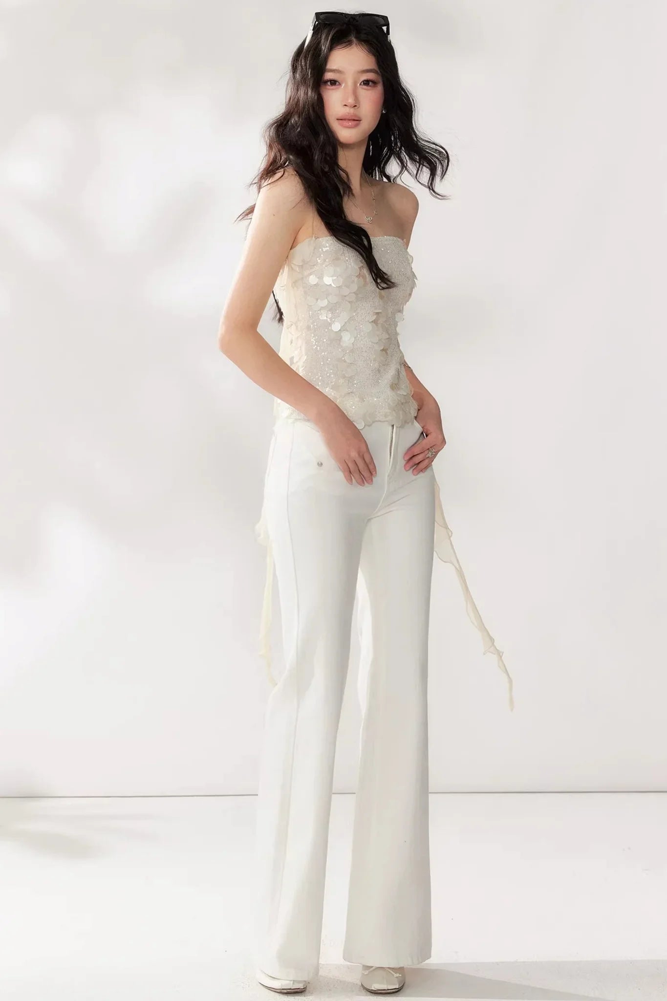 Broken Light Strapless Top