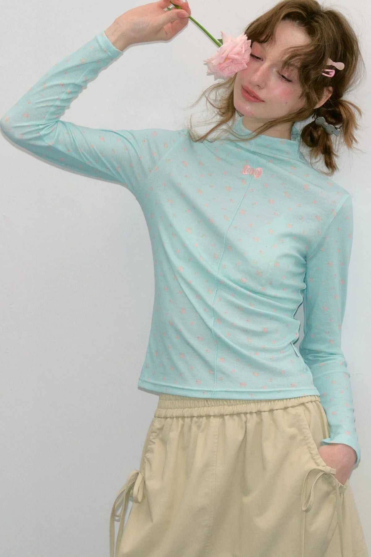 Broken Rose Knit Top