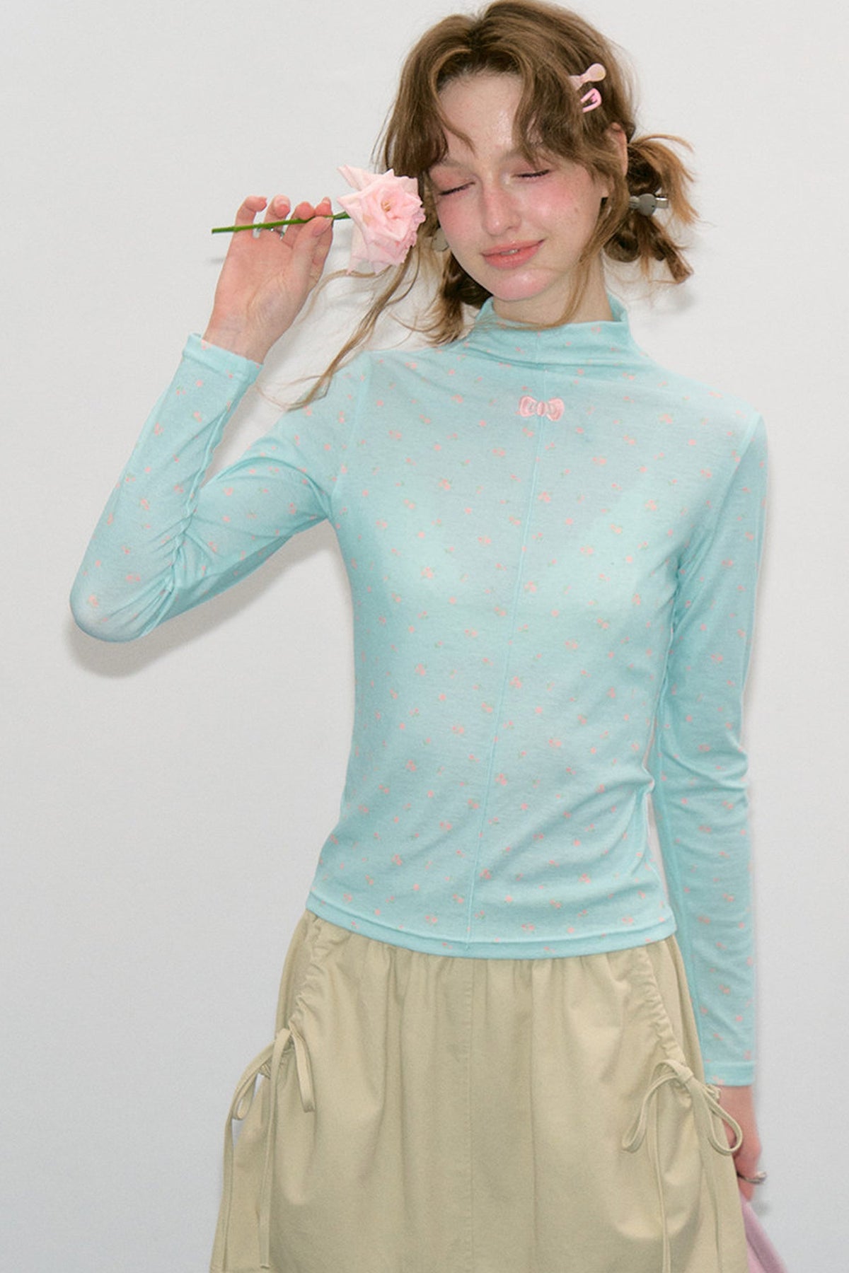 Broken Rose Knit Top
