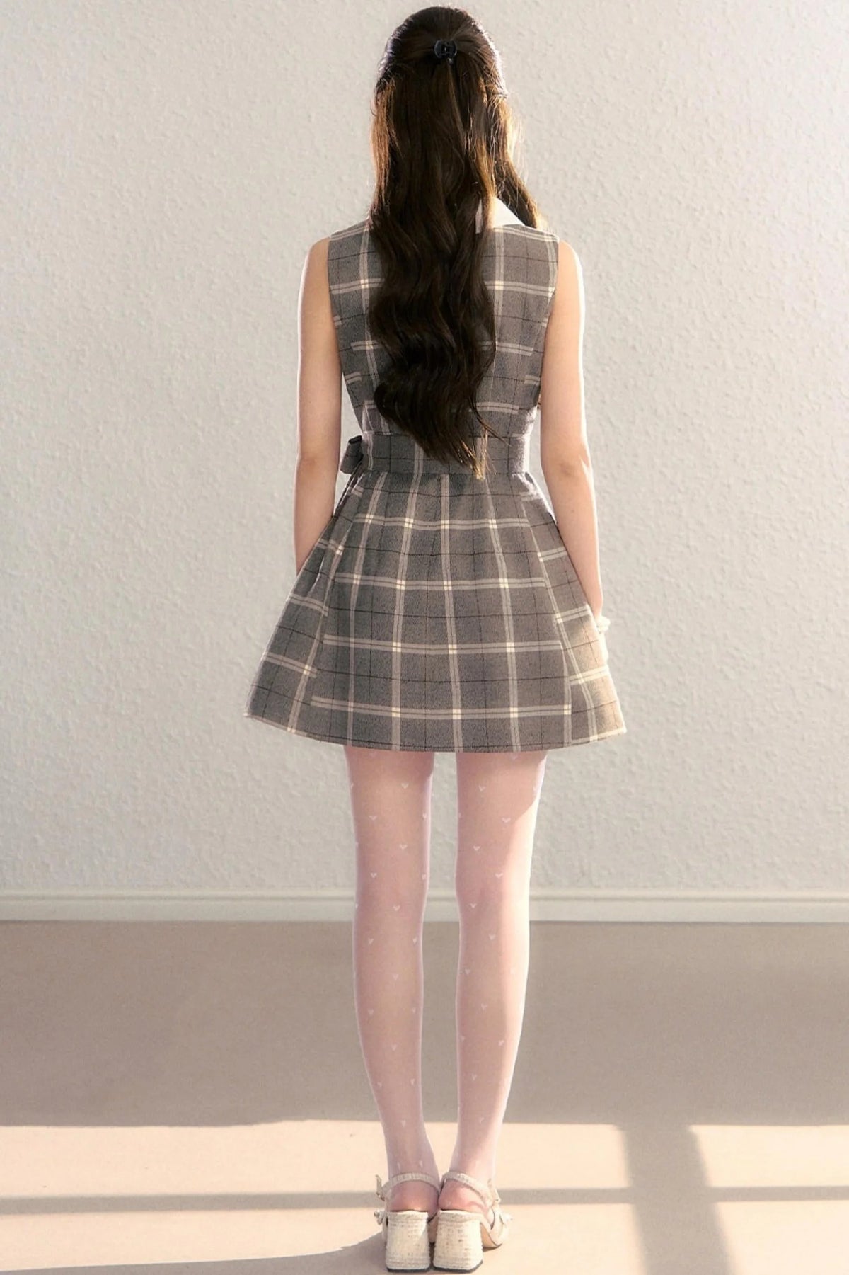 Brown Plaid Tank Dress