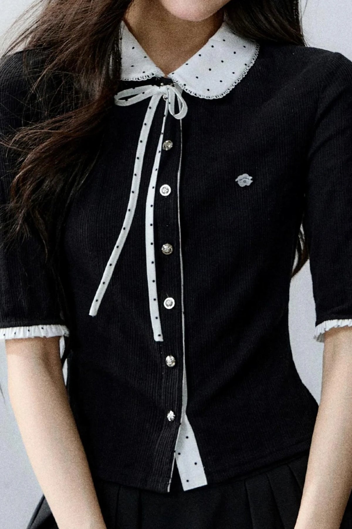 Brown Sugar Doll Collar Cardigan Top Set-Up