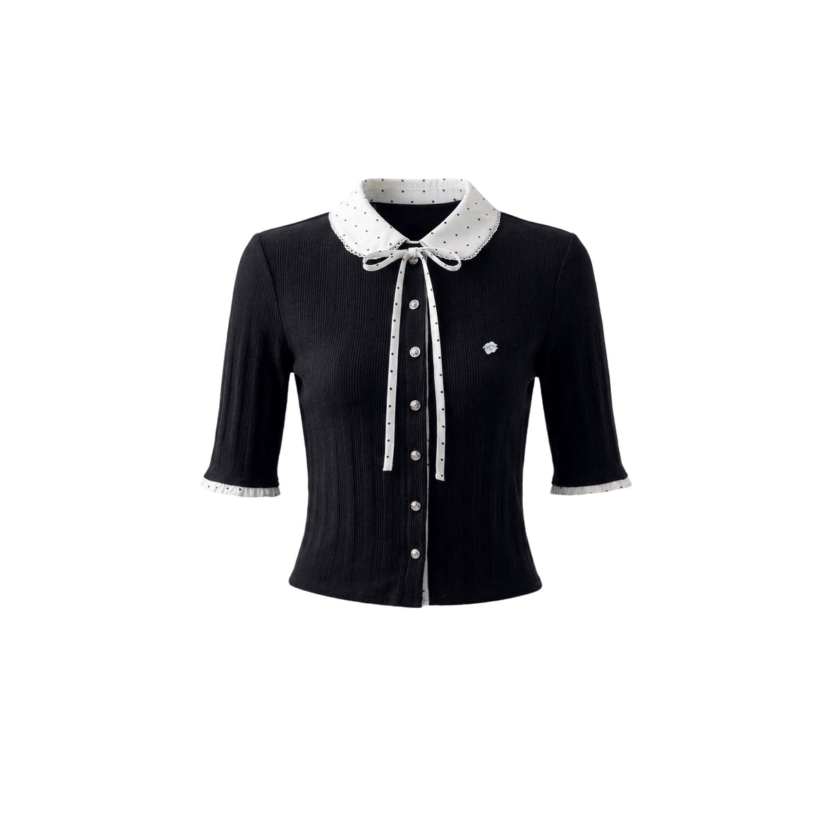 Brown Sugar Doll Collar Cardigan Top Set-Up