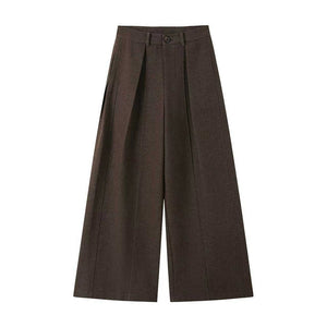 Brown Woolen Jacket And Pants Set-Up