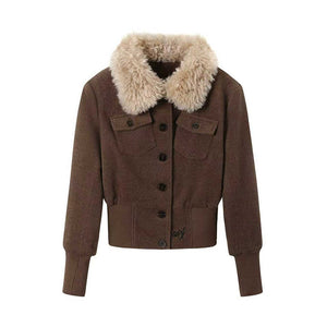 Brown Woolen Jacket And Pants Set-Up