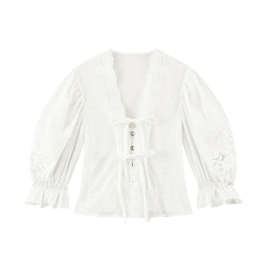Bubble Sleeve Two Piece Cake Skirt Set-Up