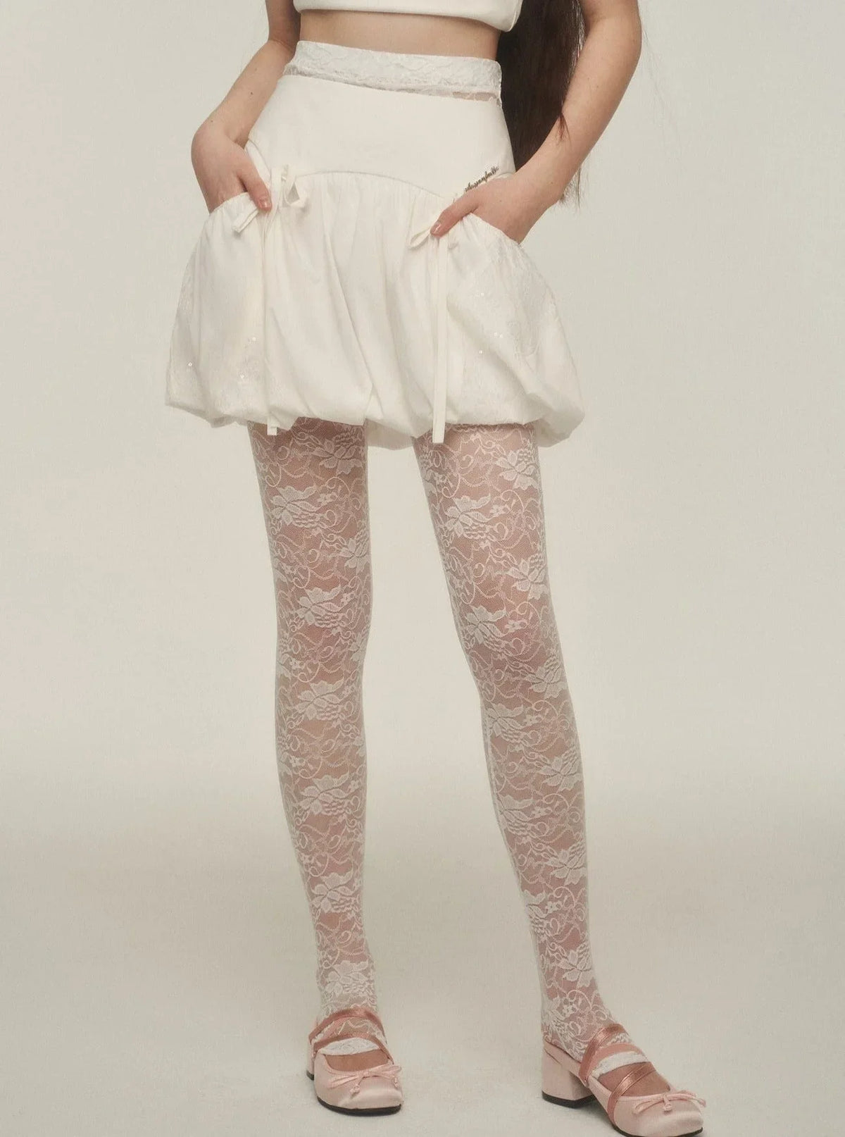 Bud Stitching Skirt